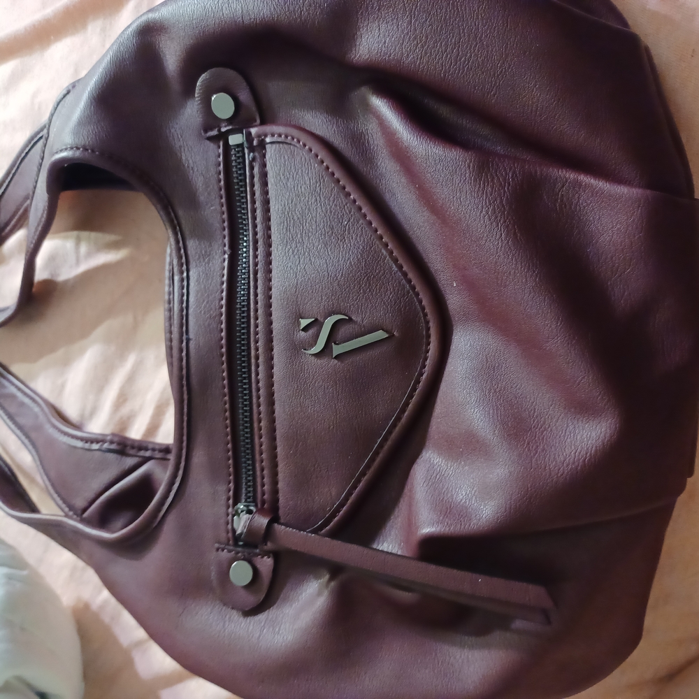 Stylish Purple Handbag with Front Pocket